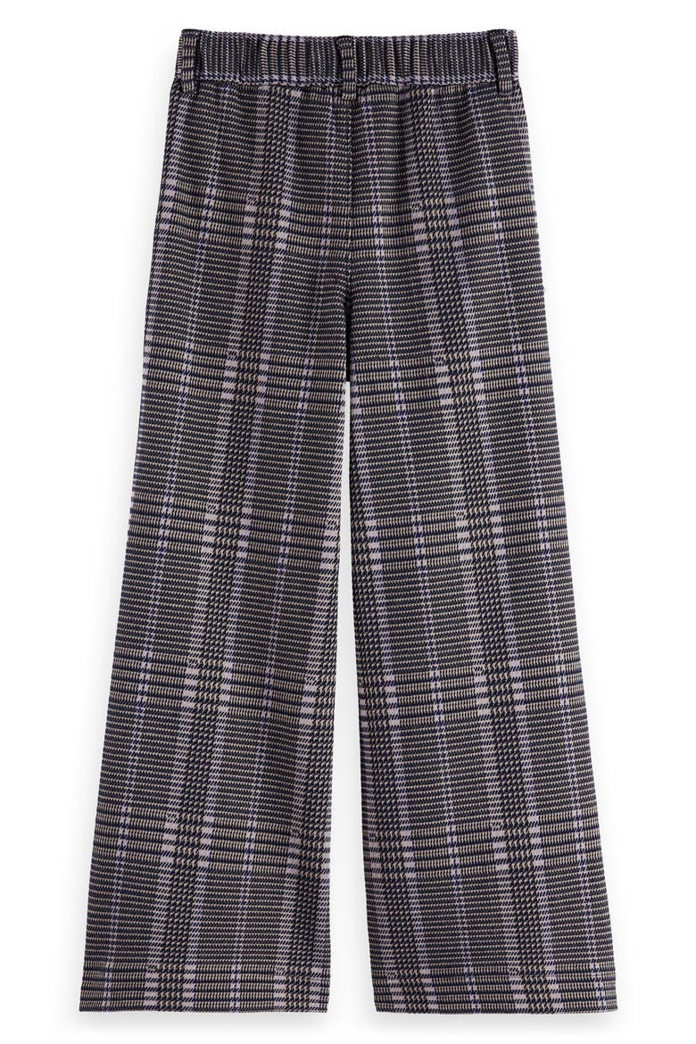 Kids' Check Wide Leg Pants, Alternate, color, PLAZA TAUPE CHECK