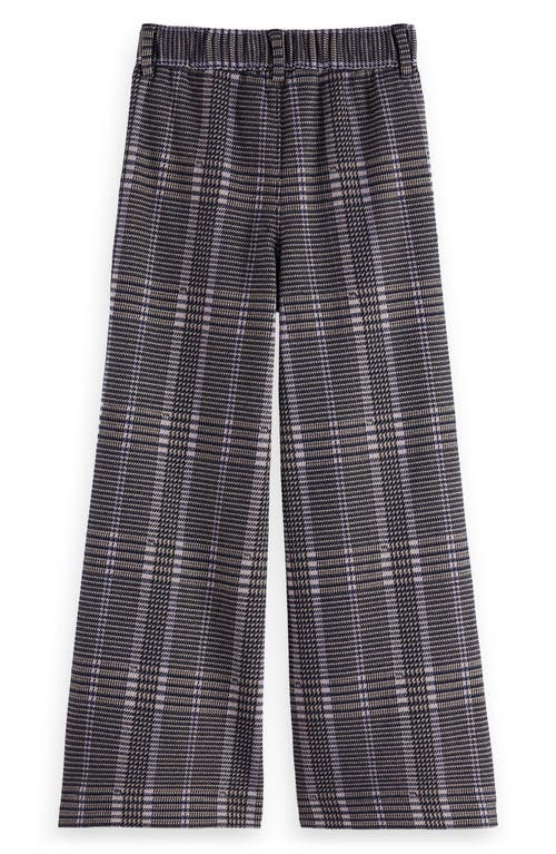 Scotch & Soda Kids' Check Wide Leg Pants In Pattern