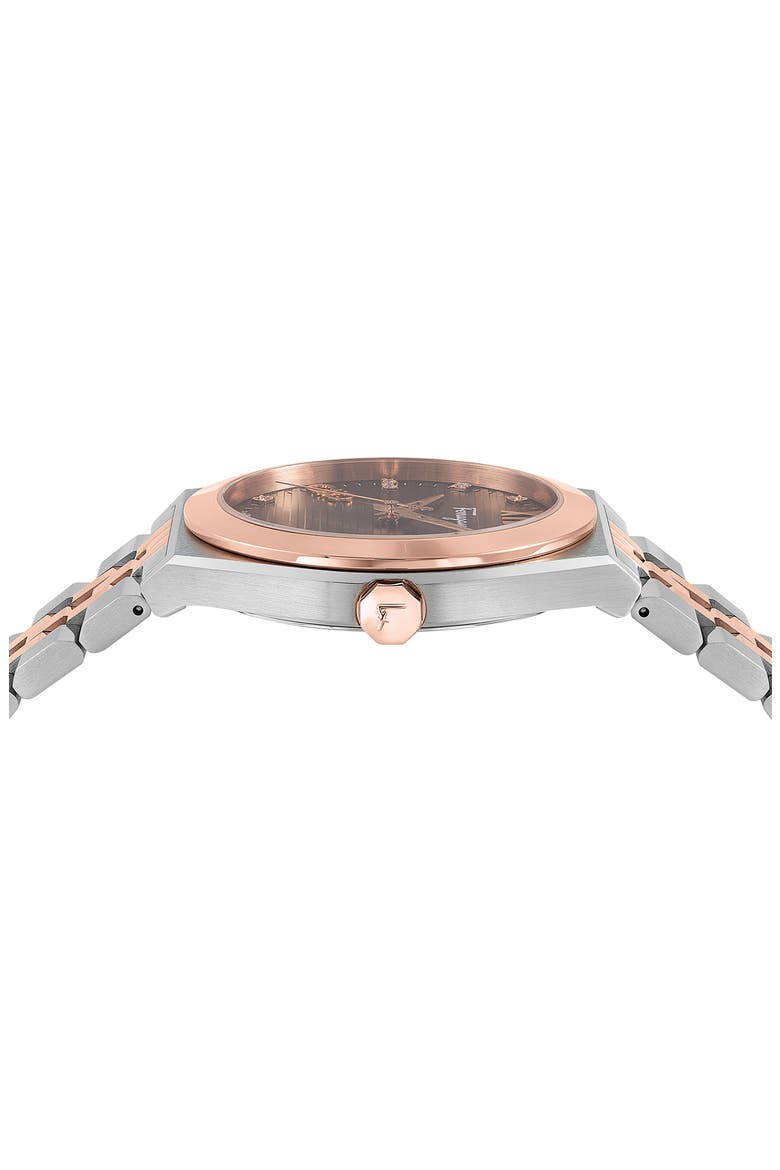 Vega New Diamond Two-Tone Bracelet Watch, 40mm, Alternate, color, TT IPRG/SS