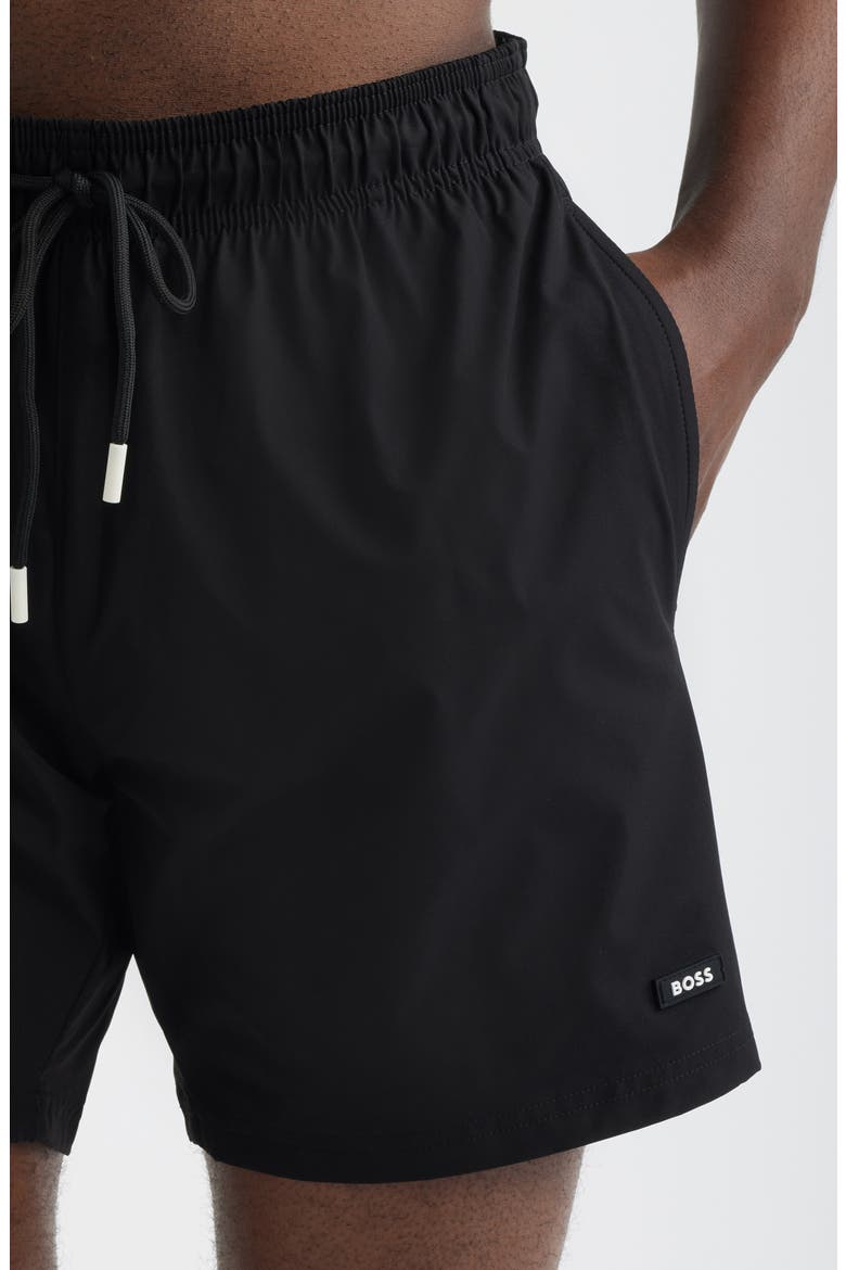 Shark Swim Trunks, Alternate, color, BLACK