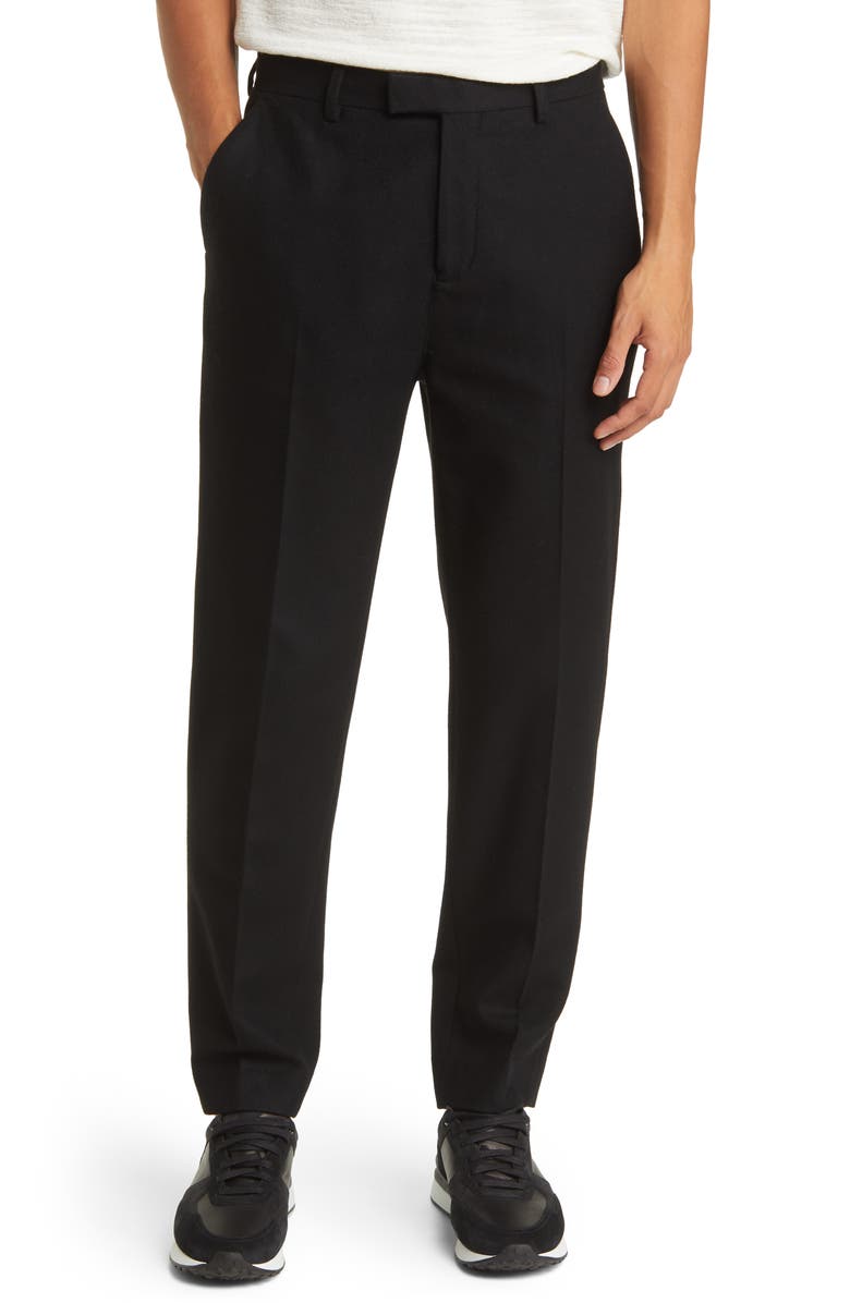 Ted Baker London Badsey Slim Fit Flat Front Cotton Blend Pants, Main, color, 