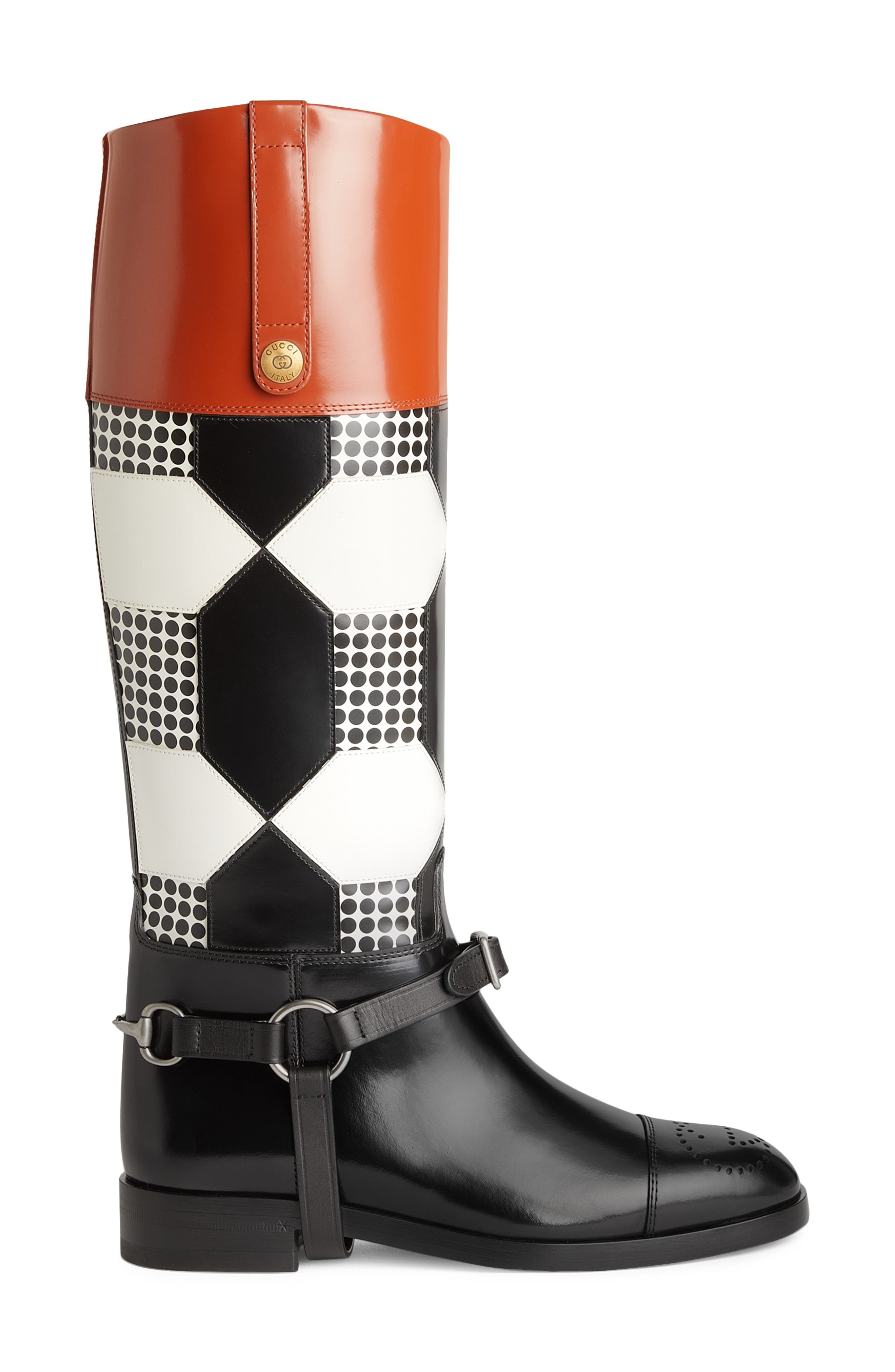 Gucci Zelda Horsebit Harness Boot, Alternate, color, 