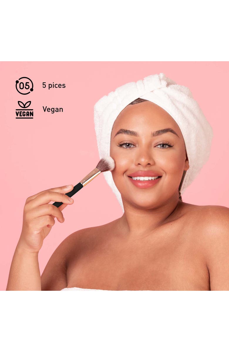 PURSONIC Complete Beauty Set Makeup Brushes, Facial Towels, LED Mirror & Blender Sponges, Alternate, color, Multicolor