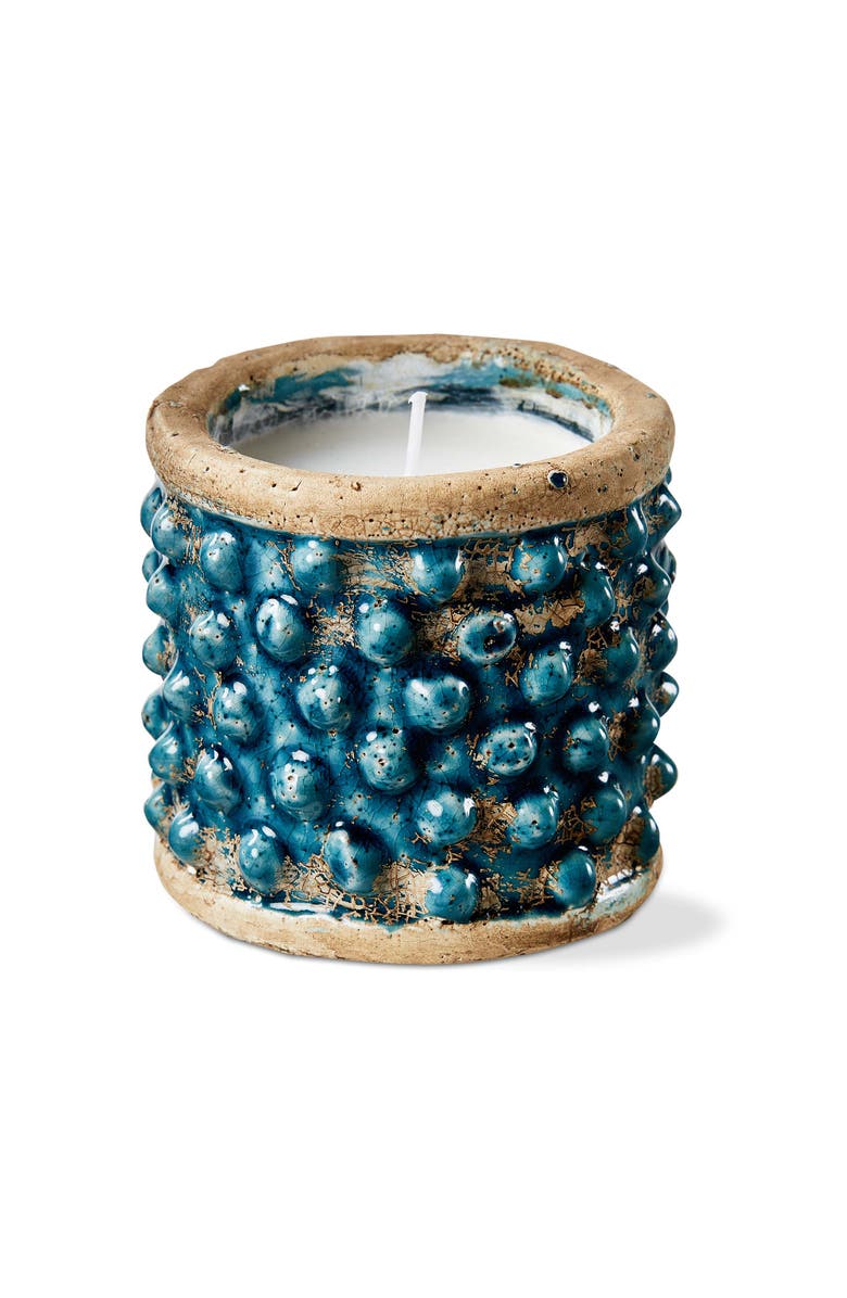 tag Hobnail Citronella Candle Blue 12 Hour Burn Perfect for Summer, Main, color, Blue
