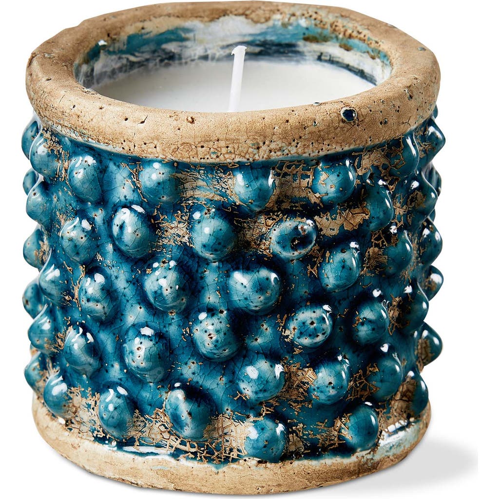 Tag Hobnail Citronella Candle Blue 12 Hour Burn Perfect For Summer In Blue