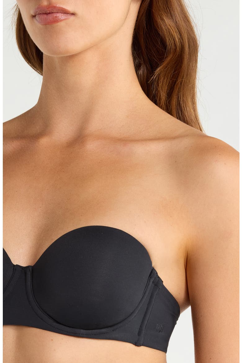 Fitutitve Convertible Underwire Demi Bra, Alternate, color, BLACK