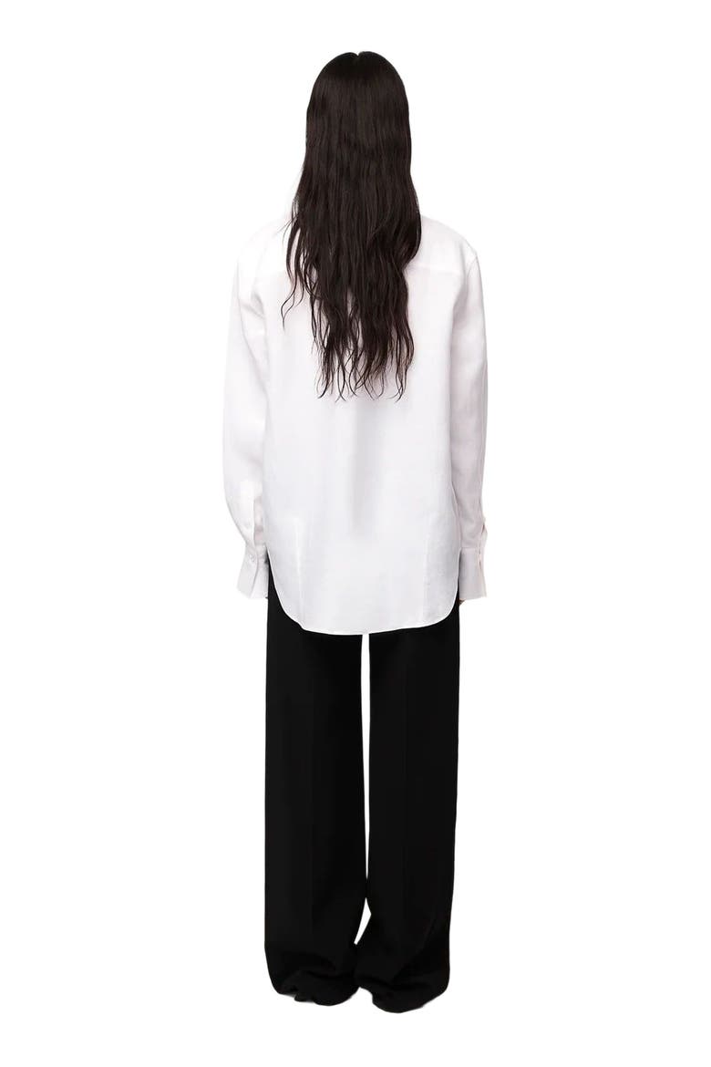 LINEN OVERSIZED MENS SHIRT, Alternate, color, WHITE