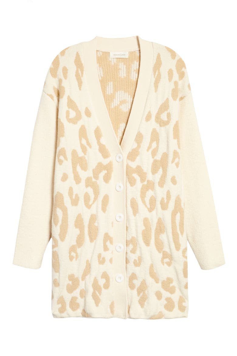 Leopard Cotton Blend Cardigan, Main, color, BEIGE- TAN ANIMAL