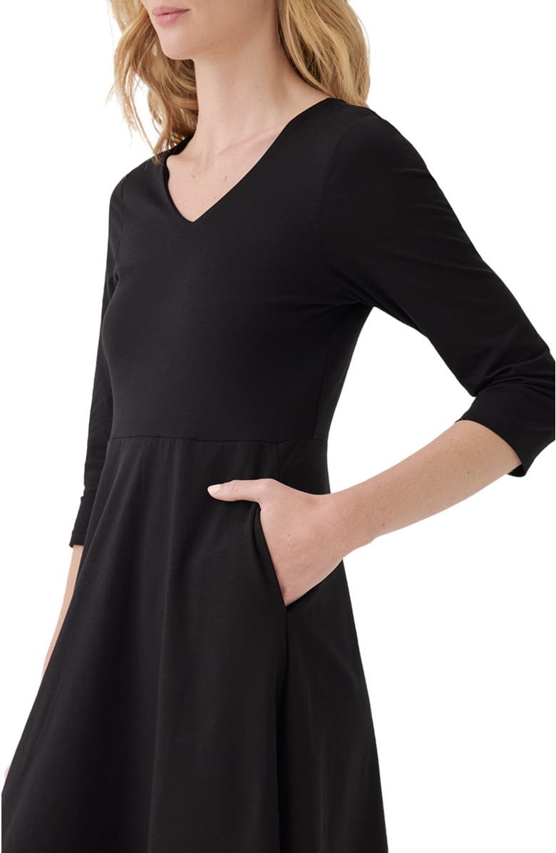 Pact Organic Cotton Fit & Flare Midi Party Dress - Shorty, Alternate, color, 