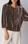 Eileen Fisher Bubble Sleeve Velvet Top