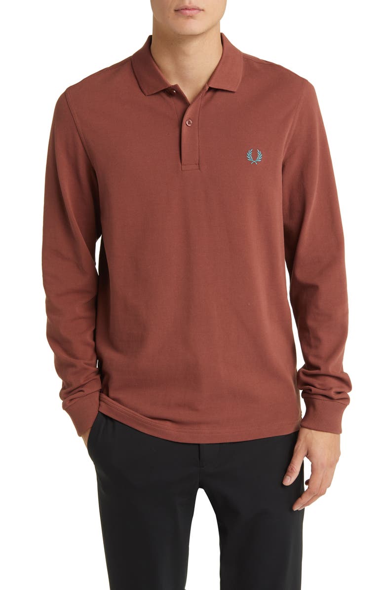 Fred Perry Long Sleeve Piqué Polo, Main, color, 