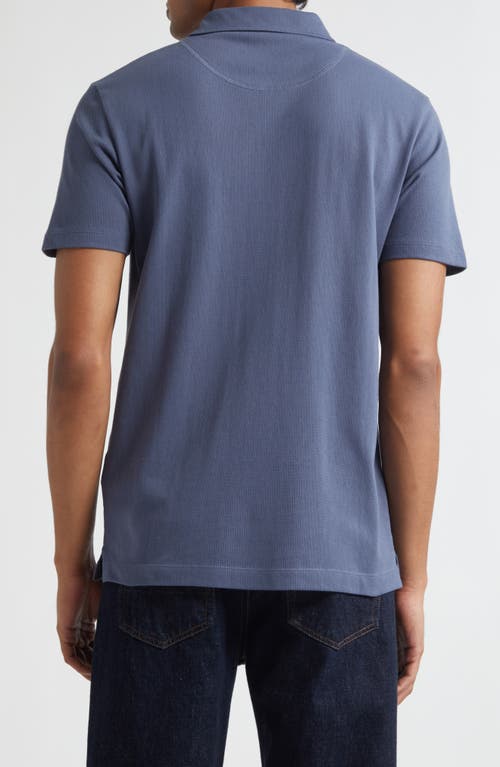 Sunspel Riviera Cotton Piqué Polo In Blue
