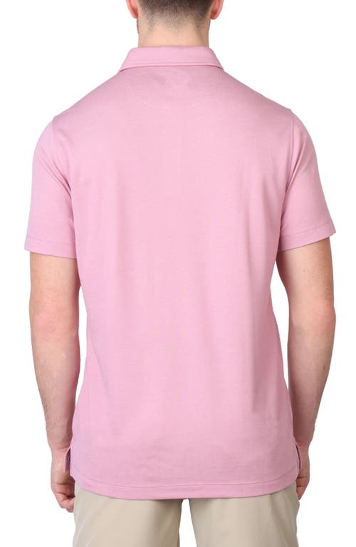 Tailorbyrd Solid Modal Blend Polo In Dusty Rose