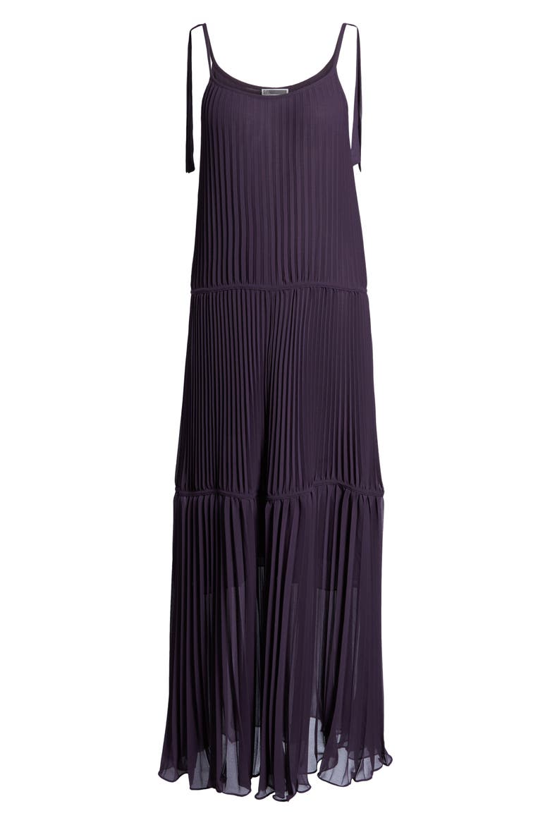 Chiffon Maxi Dress, Alternate, color, PURPLE NIGHT