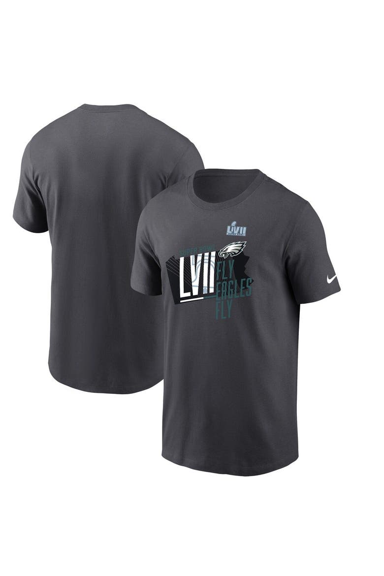 Youth Nike Anthracite Philadelphia Eagles Super Bowl LVII Local T-Shirt, Main, color, Anthracite