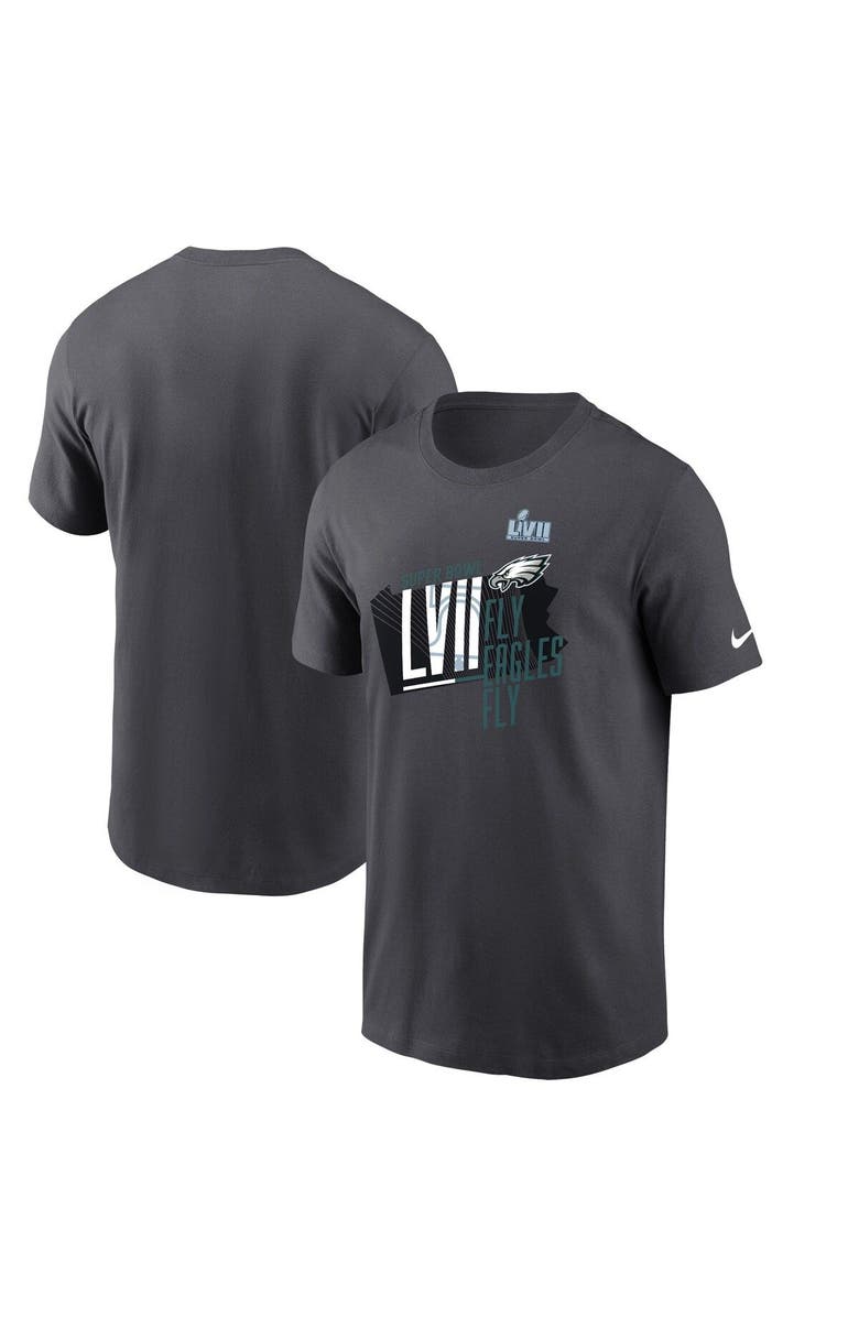 Nike Youth Nike Anthracite Philadelphia Eagles Super Bowl LVII Local T-Shirt, Main, color,
