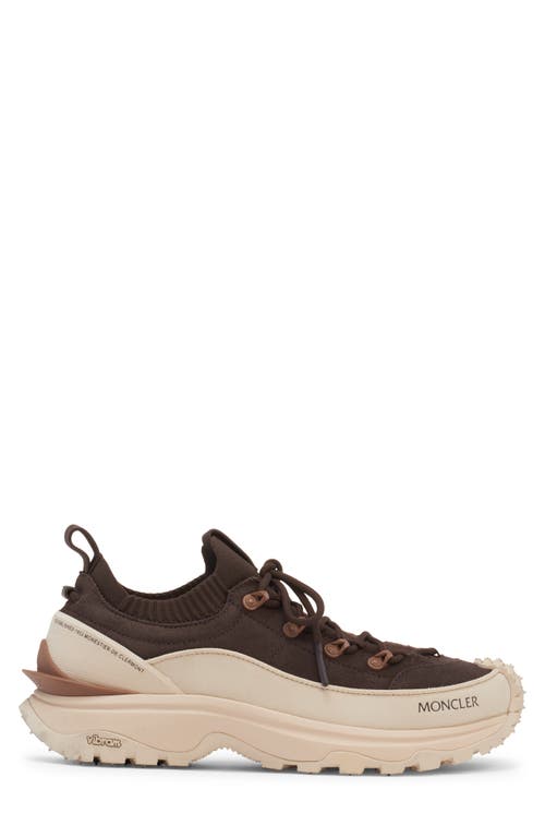 Moncler Sneakers Trailgrip Lite3 En Nubuck Et Daim In Brown
