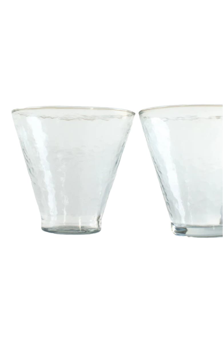 Creative Women Handblown Hammered Dessert Cup - Set of 4, Alternate, color, Clear