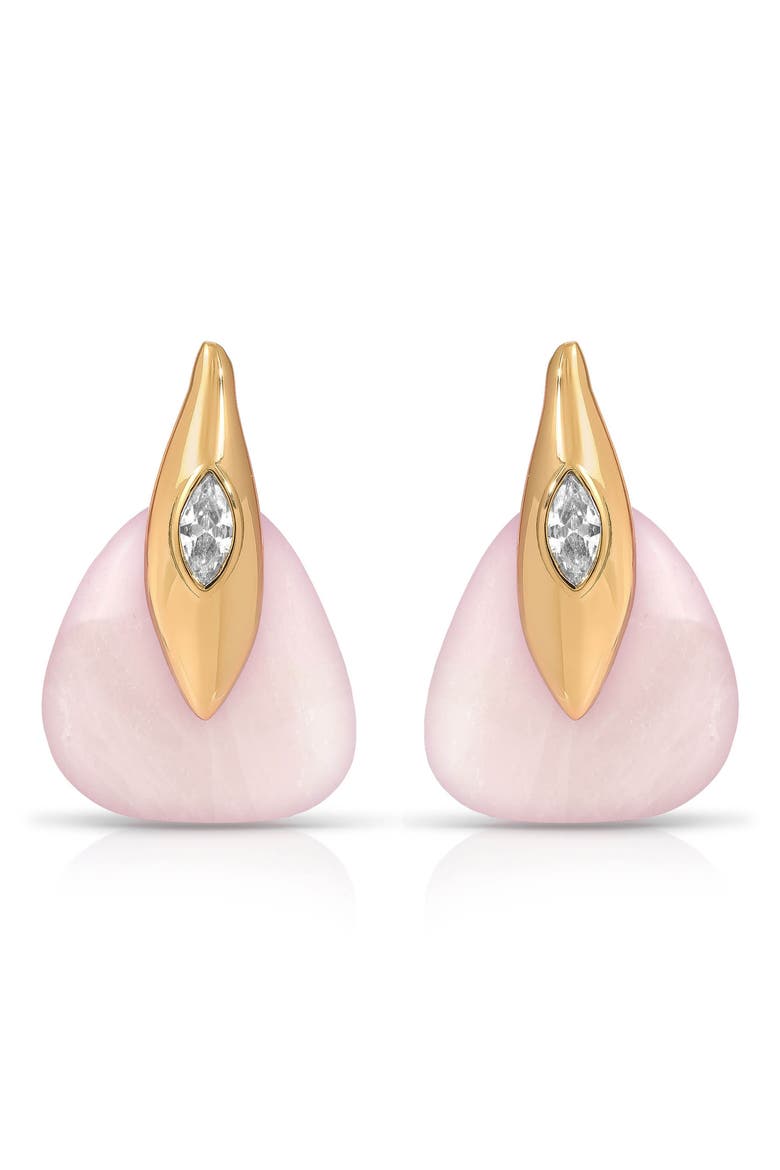 Solstice Earrings, Main, color, ROSE QUARTZ