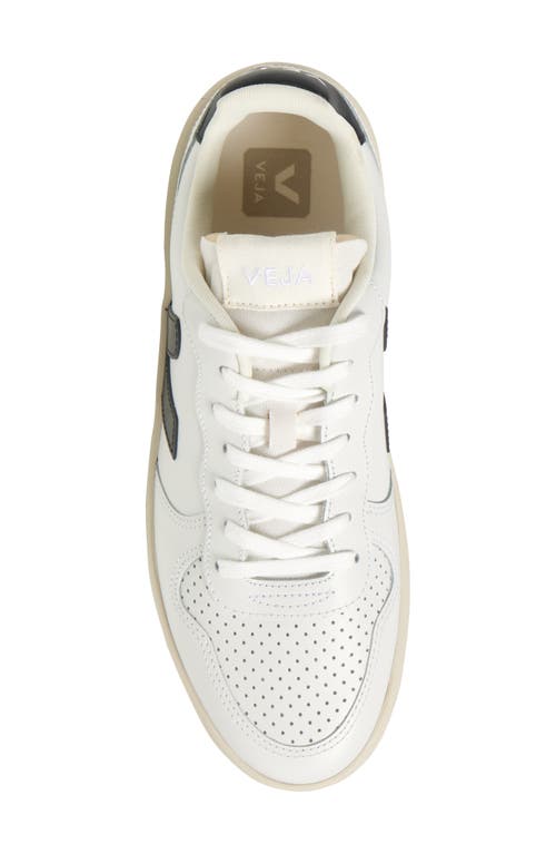 Veja V-90 Man Sneakers White Size 9 Leather In Extra-white/black