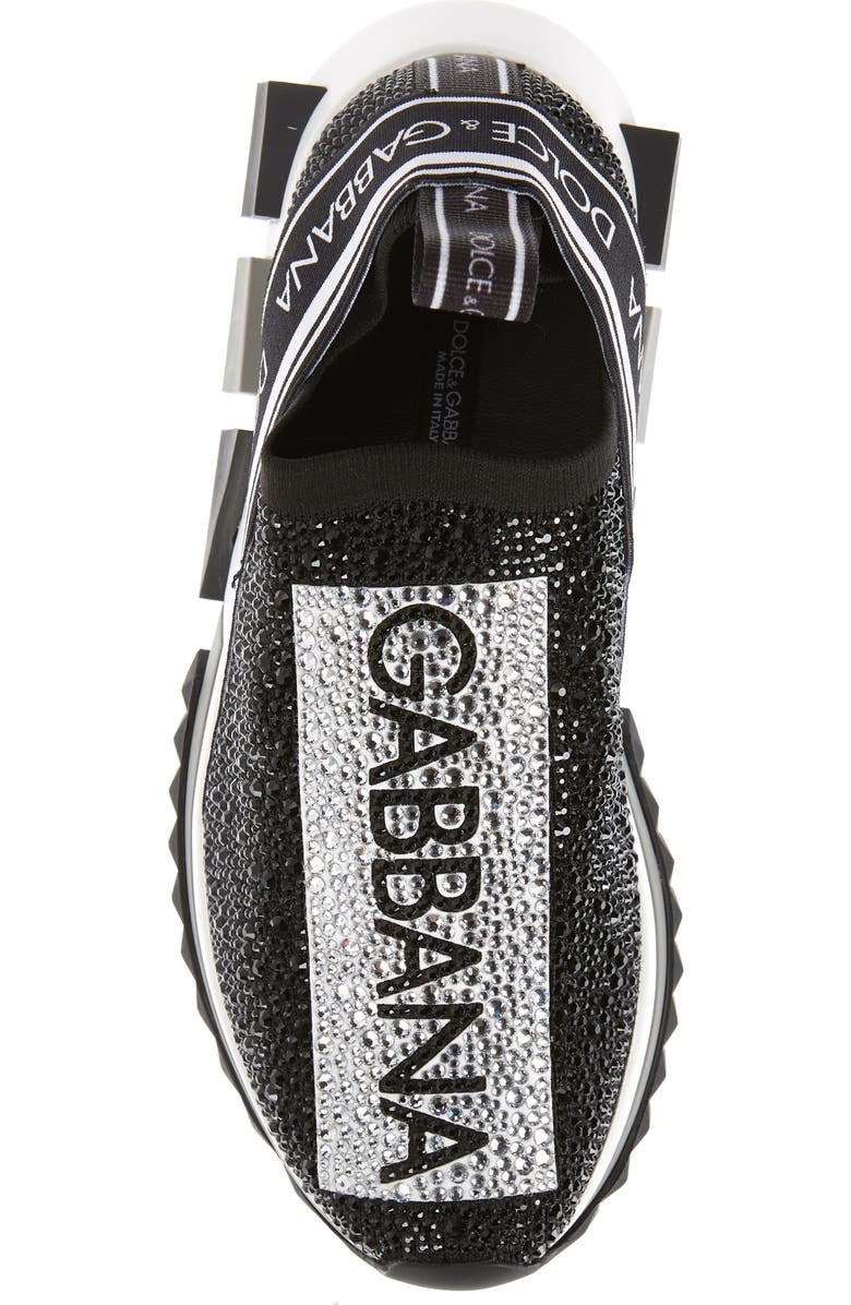 Dolce&Gabbana Sorrento Jeweled Logo Sneaker, Alternate, color,