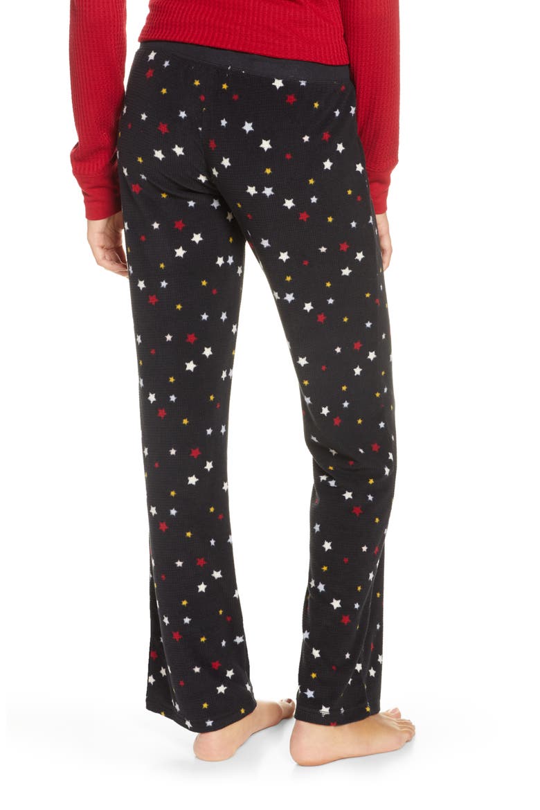 Thermal Fleece Pajama Pants, Alternate, color, BLACK