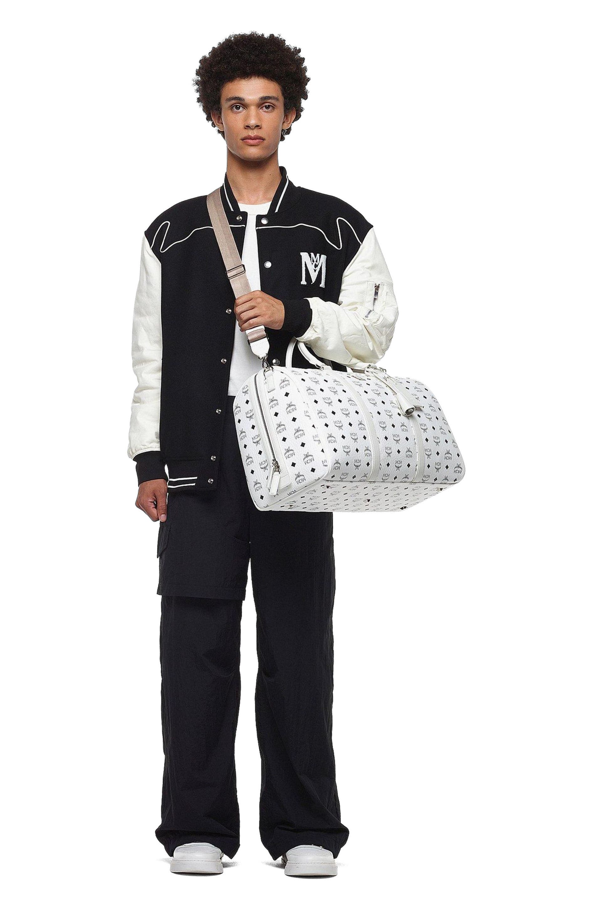 MCM Ottomar Weekender Bag in Visetos, Alternate, color, 