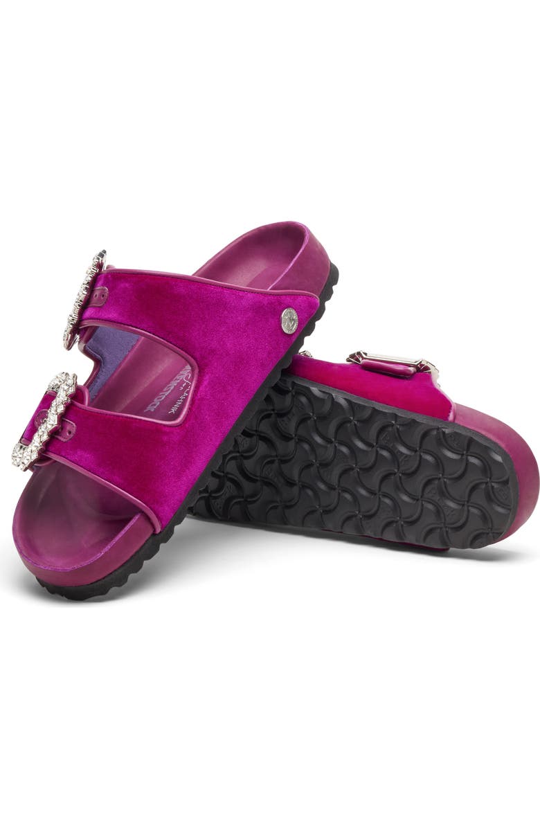 BIRKENSTOCK X MANOLO Blahnik Arizona Crystal Buckle Slide Sandal, Alternate, color,