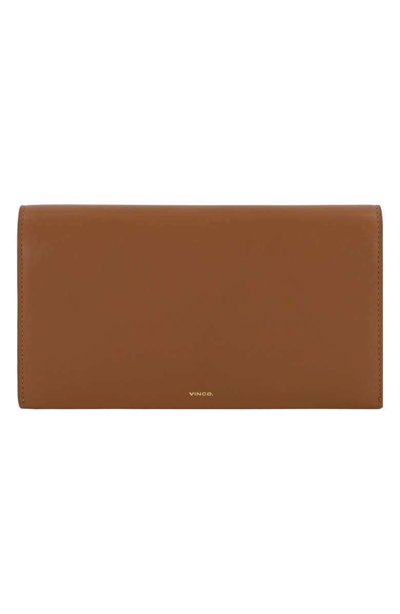 Vince Continental Nappa Leather Wallet, Alternate, color, Saddle