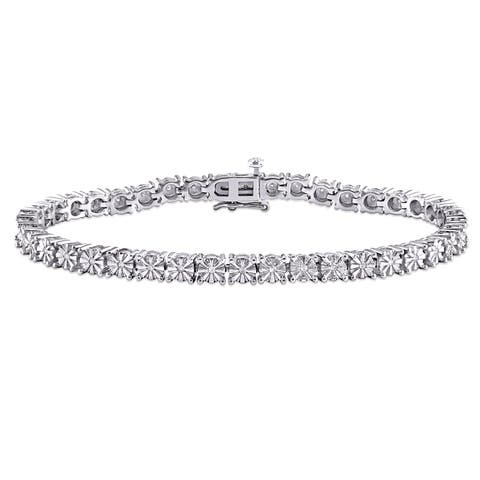 1/4 Ctw Diamond Tennis Bracelet Sterling Silver