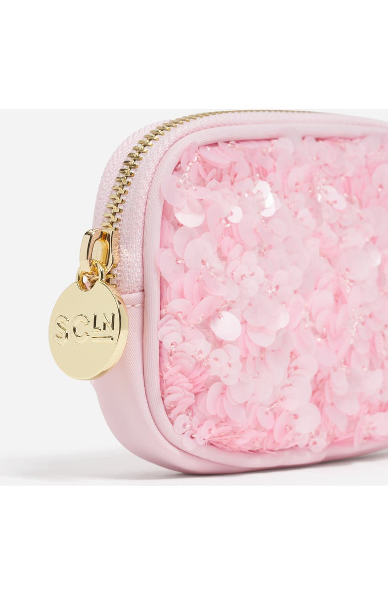 Stoney Clover Lane Micro Sequin Pouch, Alternate, color, Pink