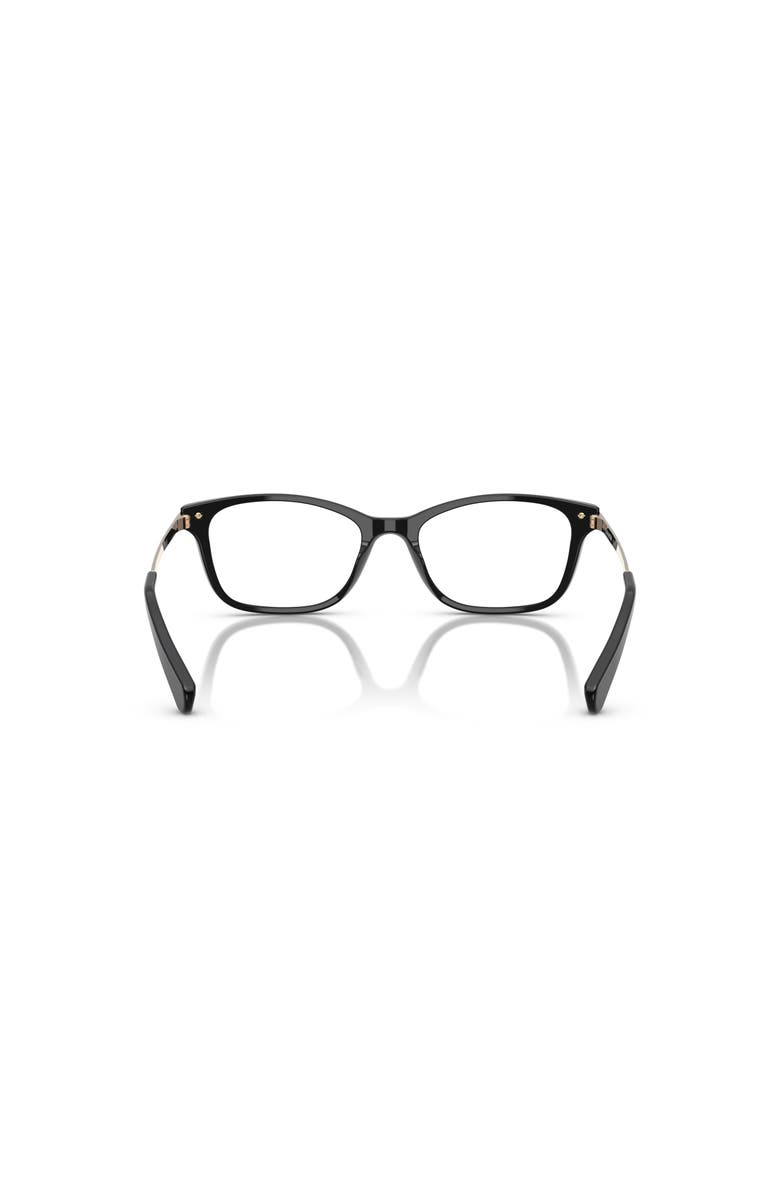 COACH 51mm Rectangle optical glasses, Alternate, color, Black