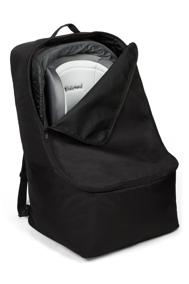 Deluxe Padded Backpack Car Seat Travel Bag, Alternate, color, BLACK