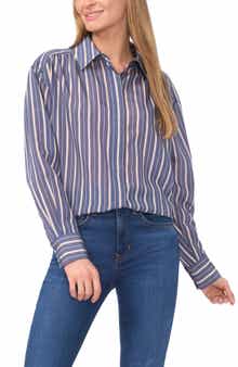 Elise Stripe Button-Up Shirt