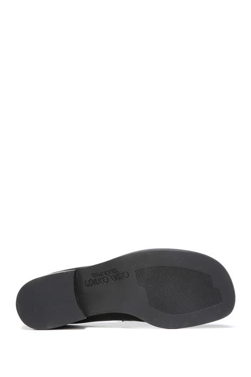Franco Sarto Bocca Leather Loafer In Black Metallic Patent