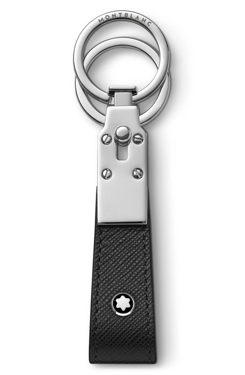 Montblanc Sartorial Leather Key Fob Loop, Main, color, Black