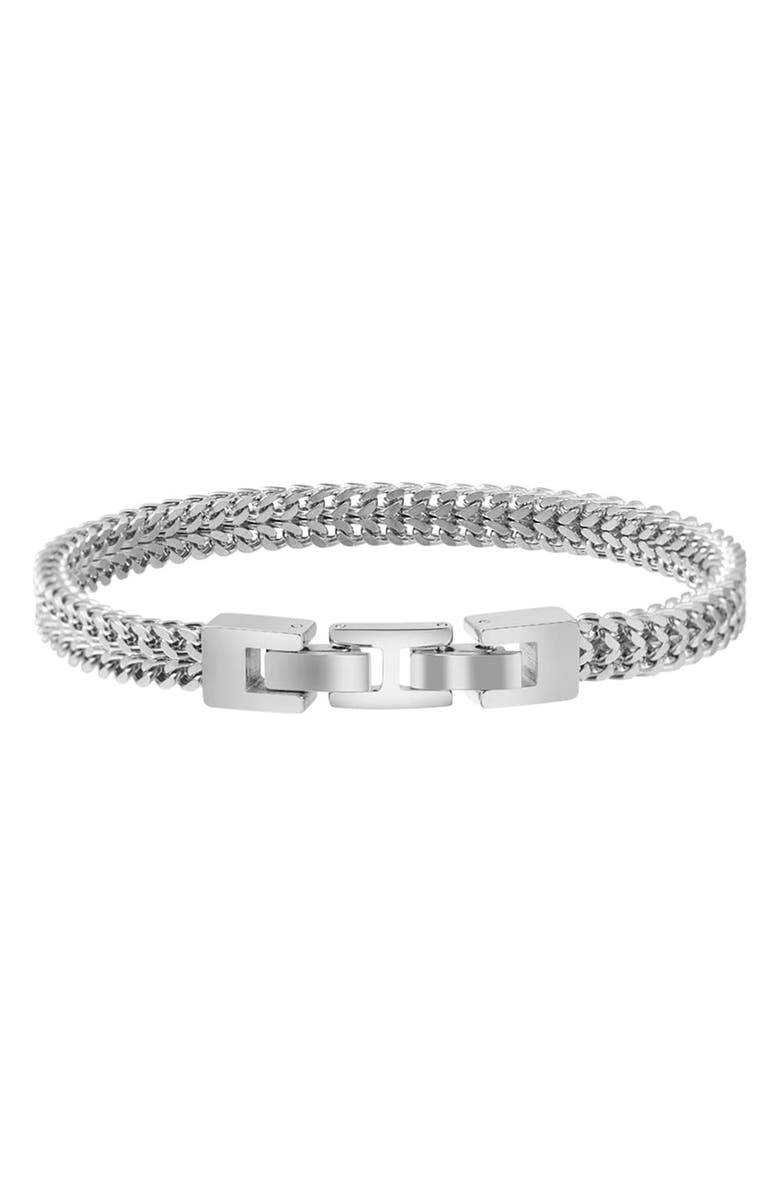 VAN HEUSEN Men's Franco Chain Bracelet, Alternate, color, Silver