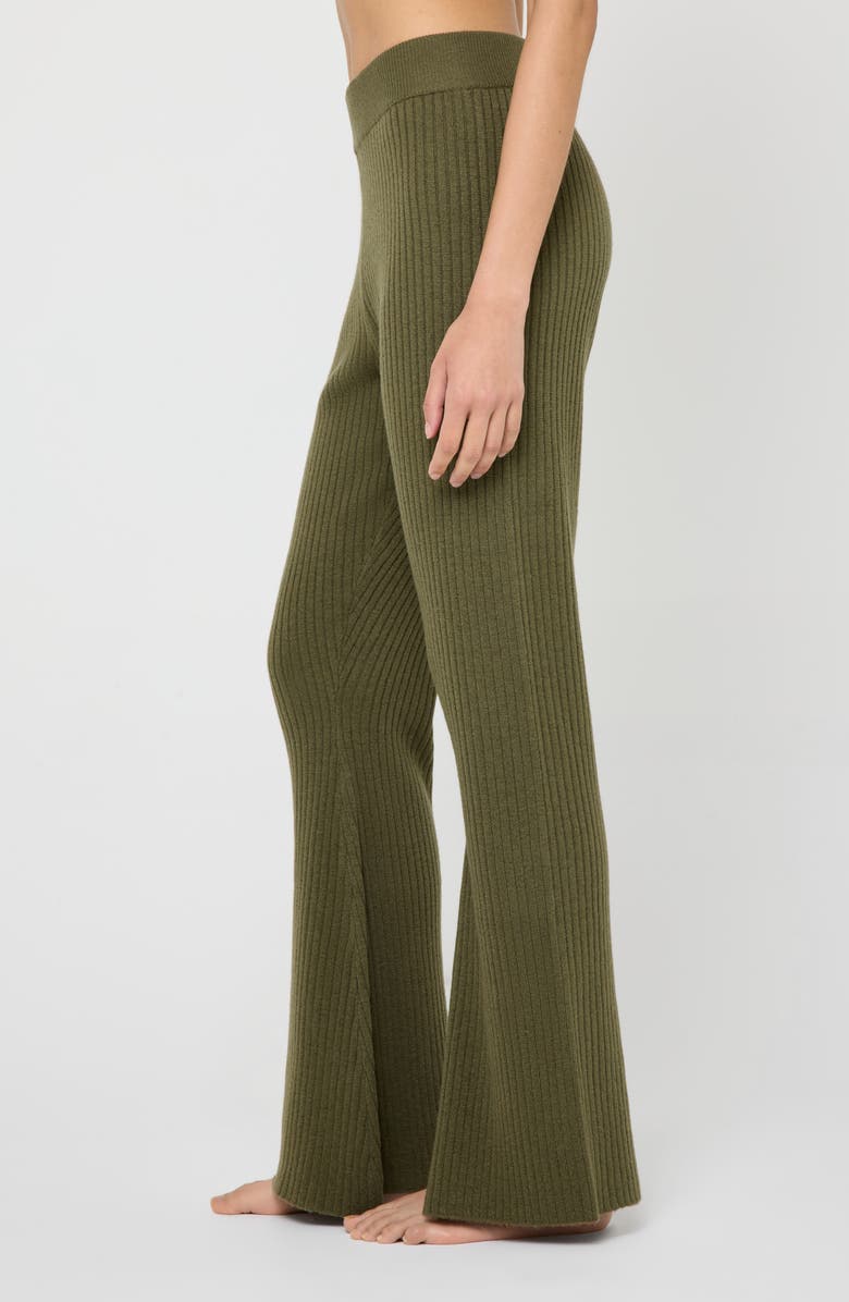 Spiritual Gangster Victoria Rib Pants, Alternate, color, Spruce