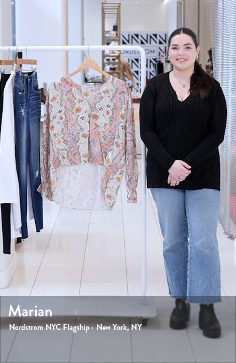 Penny Cascade Long Sleeve High-Low Top, sales video thumbnail