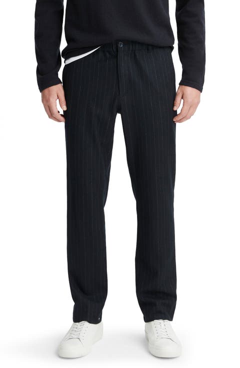 Pinstripe Virgin Wool Blend Pants