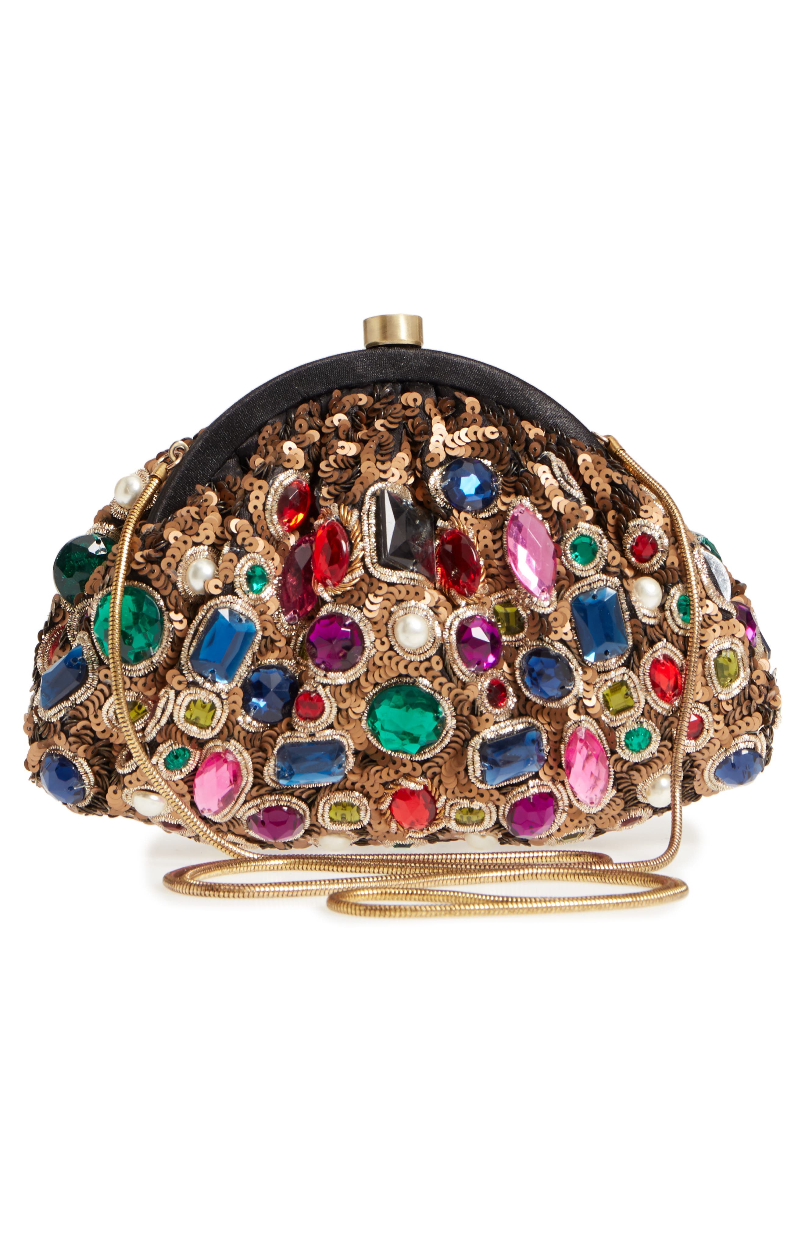 Steve Madden Jewel Frame Pouch, Alternate, color, 