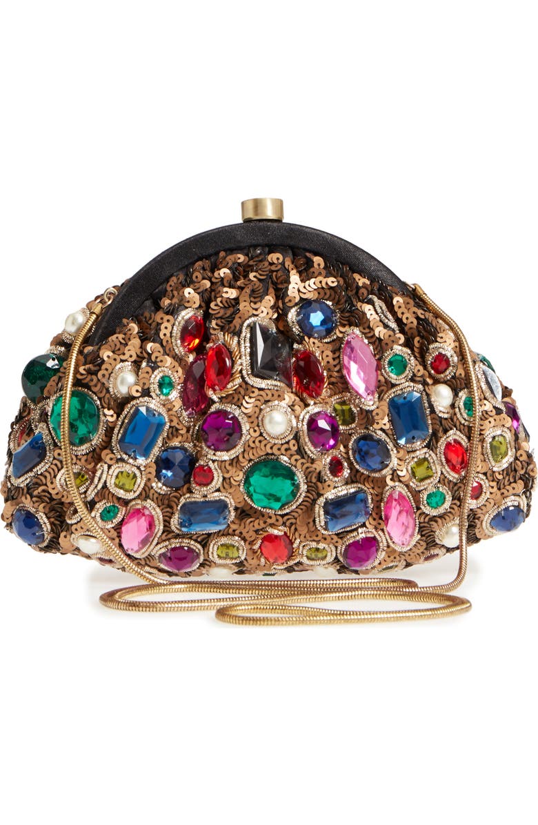 Steve Madden Jewel Frame Pouch, Alternate, color,