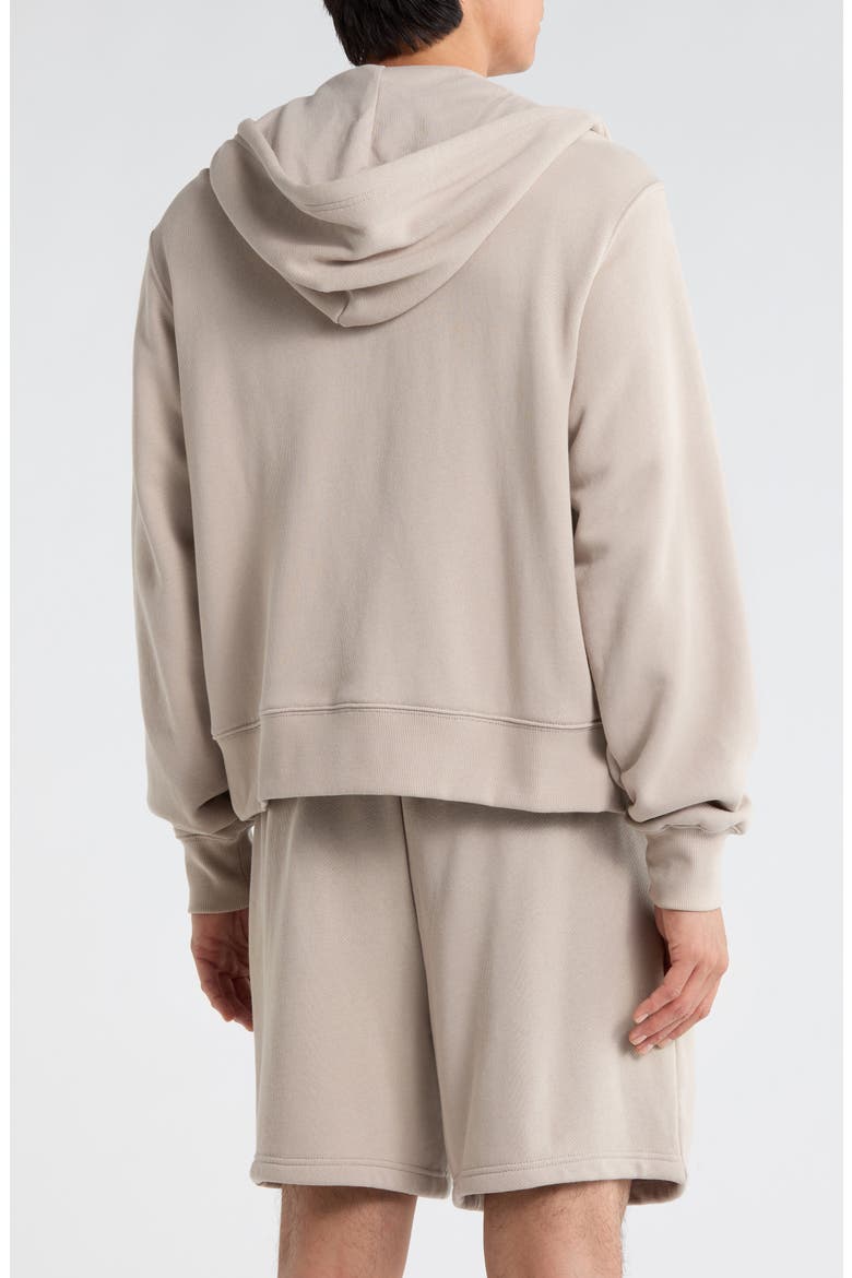 Crop Full Zip Hoodie, Alternate, color, GREY OWL