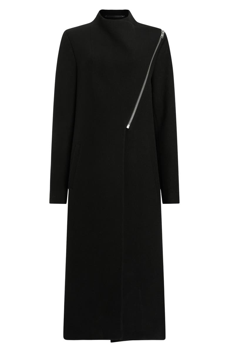 AllSaints Margoh Asymmetric Zip Coat, Alternate, color, 