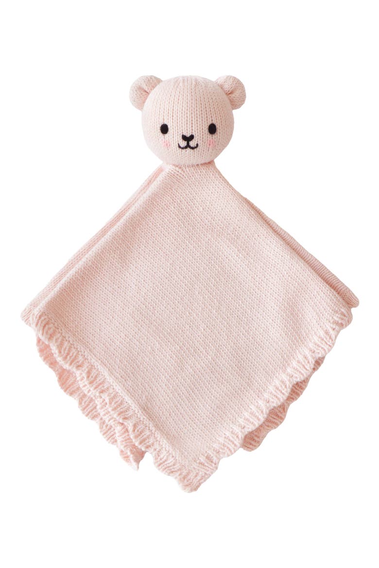 Baby Bear Lovey & Soother Blanket, Main, color, BLUSH