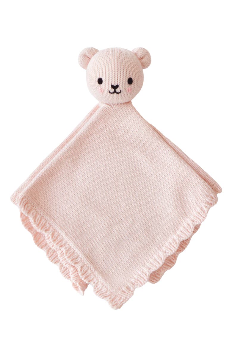 cuddle+kind Baby Bear Lovey & Soother Blanket, Main, color, Blush