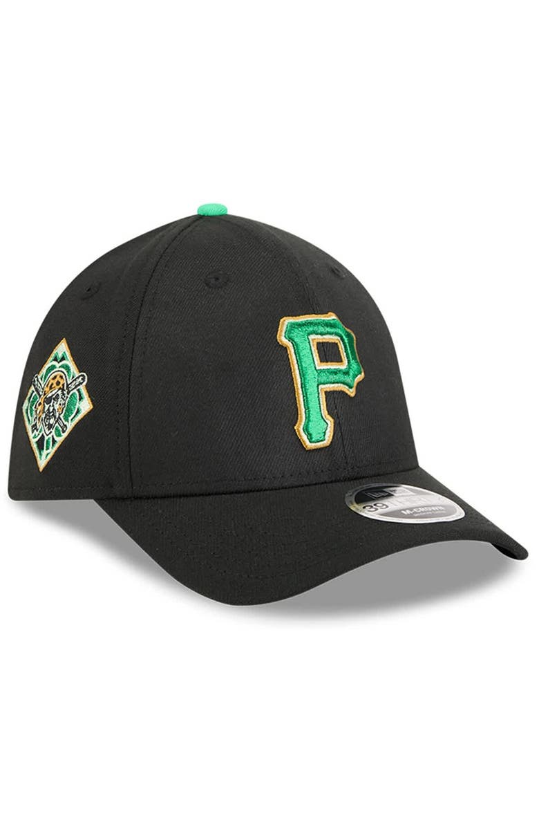 New Era Men's New Era Black Pittsburgh Pirates 2026 St. Patrick's Day 39THIRTY Flex Hat, Main, color, Black