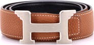 Pre-Owned Hermes Pegase H Reversible Belt Leather Medium