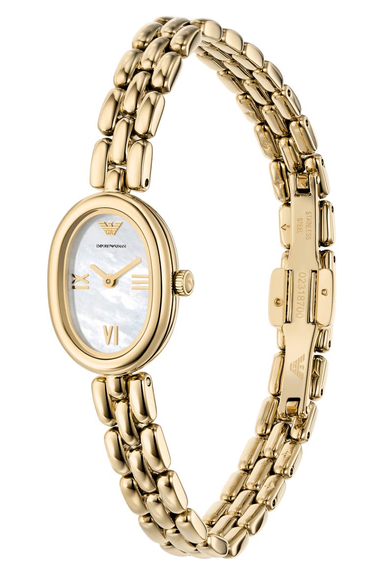 Sinfonia Mother-of-Pearl Bracelet Watch, 18mm x 24mm, Alternate, color, GOLD