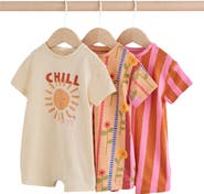 NEXT Set of 3 Assorted Slogan Rompers